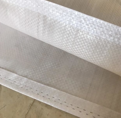 Biała torba tkana PP 25 kg 50 kg 60GSM - 85GSM Odporna na rozdarcie dla kukurydzy